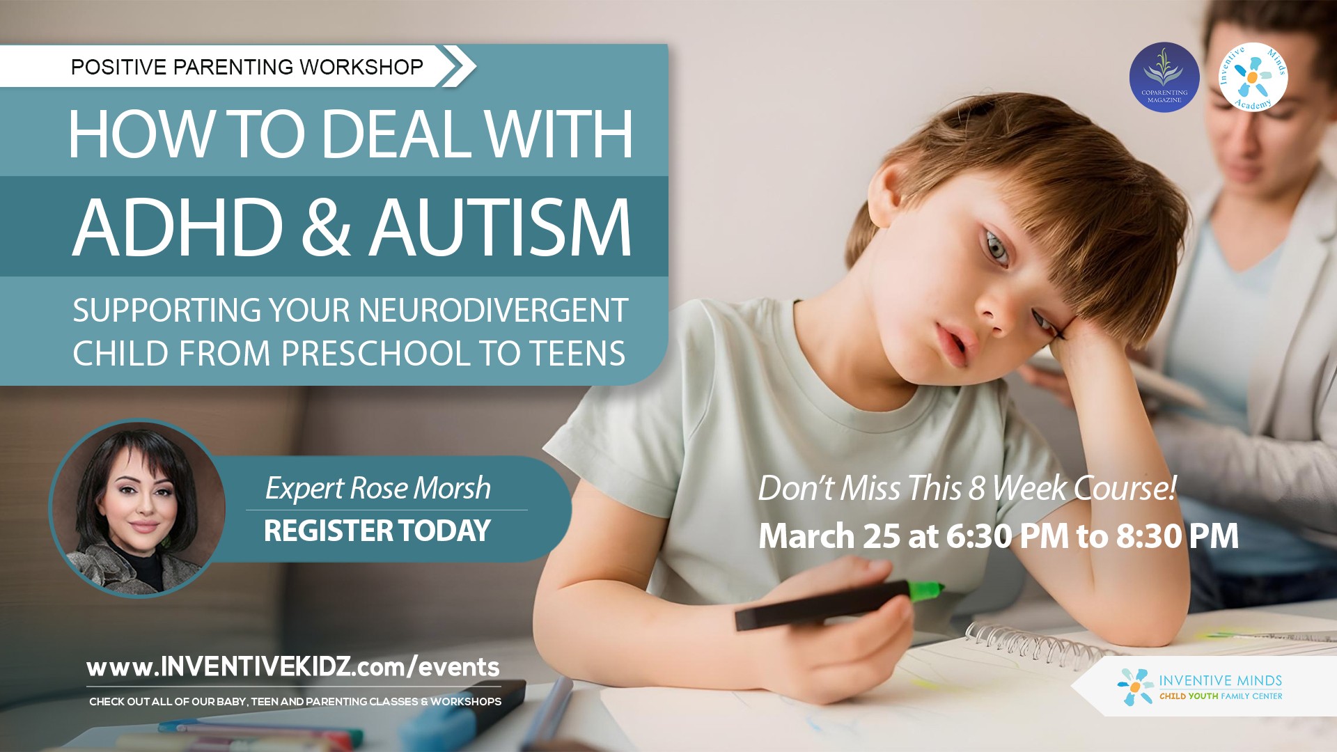 How to Deal with ADHD and Autism - Supporting Your Neurodivergent Child From Preschool to Teens (March 2026) Watermarked Image
